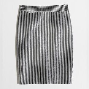 J.Crew Seersucker Striped Blue White Cotton Pencil Skirt Women’s Size 8